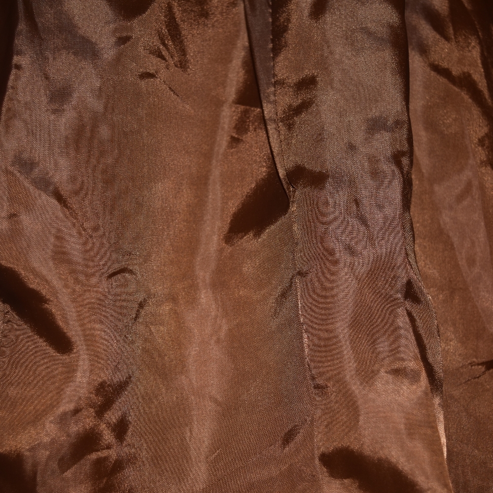 AKIRA SILVER METALLIC BUTTON FAUX LEATHER BROWN BLAZER NWT - Picture 12 of 16